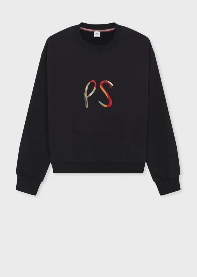 Womens Paul Smith Sweatshirts and Hoodies Black Cotton 039Swirl039 Logo Sweatshirt Womens Paul Smith Sweatshirts and Hoodies Black Cotton 039Swirl039 Logo Sweatshirt