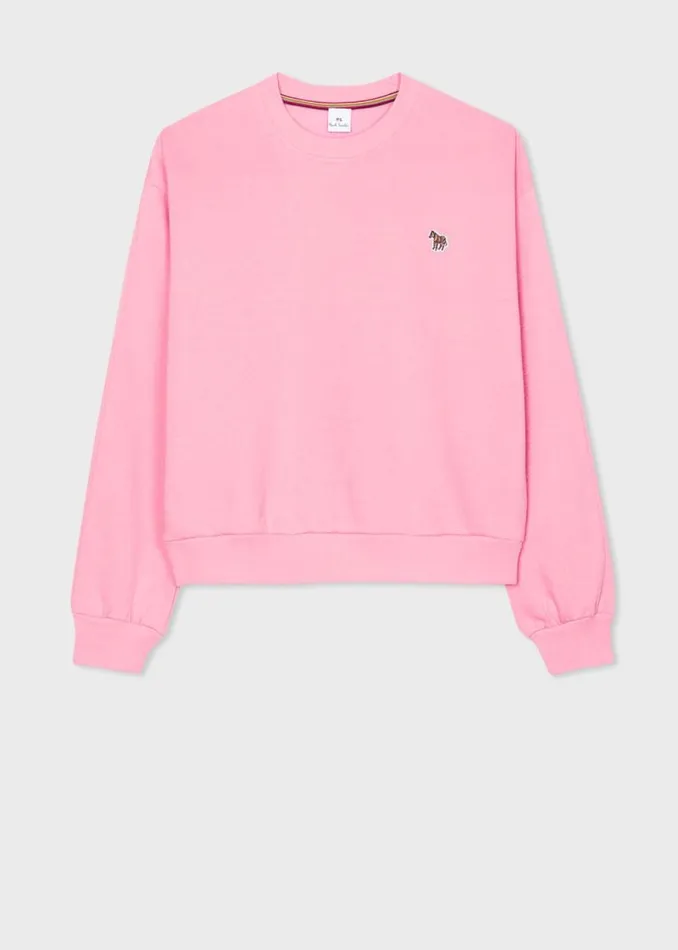 Womens Paul Smith Sweatshirts and Hoodies Pink Zebra Logo Cotton Sweatshirt Womens Paul Smith Sweatshirts and Hoodies Pink Zebra Logo Cotton Sweatshirt