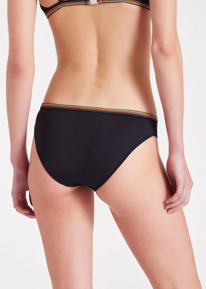 Womens Paul Smith Swimwear Black 039Signature Stripe039 Trim Bikini Bottom Womens Paul Smith Swimwear Black 039Signature Stripe039 Trim Bikini Bottom