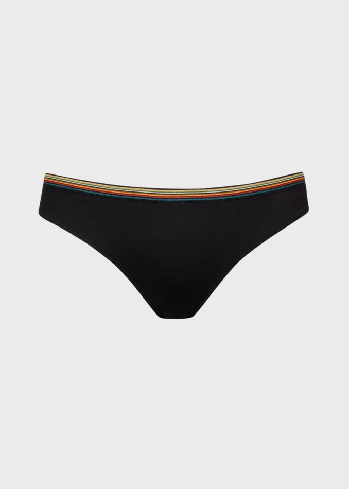 Womens Paul Smith Swimwear Black 039Signature Stripe039 Trim Bikini Bottom Womens Paul Smith Swimwear Black 039Signature Stripe039 Trim Bikini Bottom