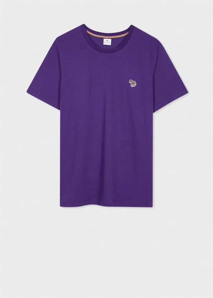 Womens Paul Smith TShirts Purple Zebra Logo Cotton TShirt Womens Paul Smith TShirts Purple Zebra Logo Cotton TShirt