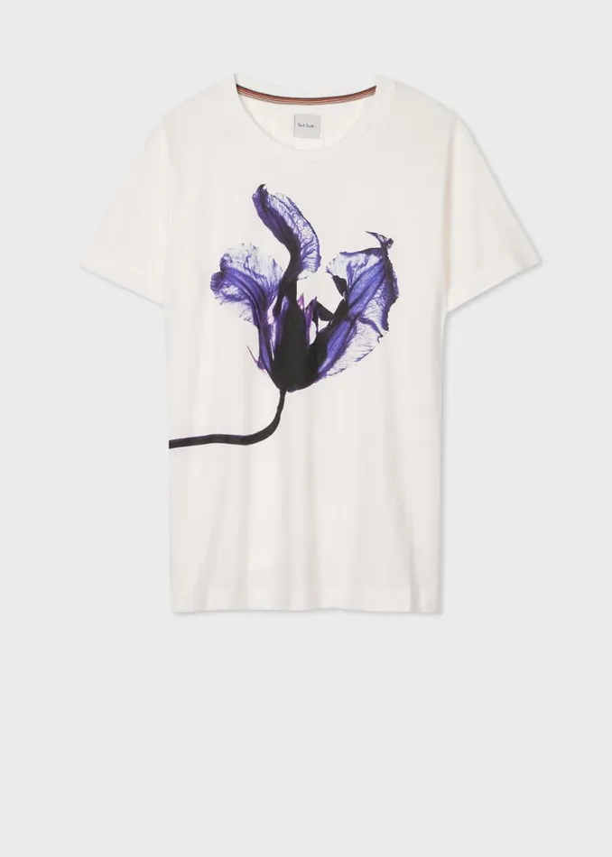 Womens Paul Smith TShirts White 039Solar Gram039 Flower Stem TShirt Womens Paul Smith TShirts White 039Solar Gram039 Flower Stem TShirt