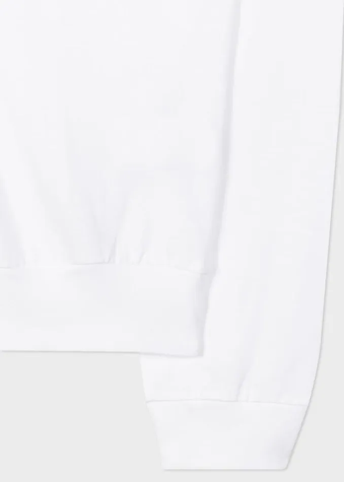 Womens Paul Smith TShirts White Cotton LongSleeve Zebra TShirt Womens Paul Smith TShirts White Cotton LongSleeve Zebra TShirt