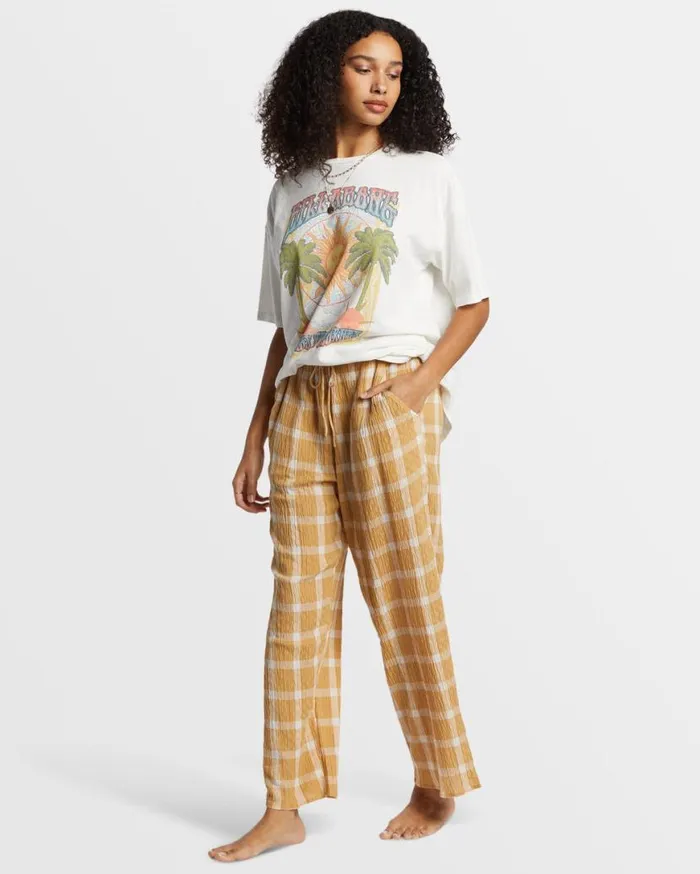 Womens Plaid Out Elastic Waist Pants Hemp 2 Billabong Jeans and Pants Womens Plaid Out Elastic Waist Pants Hemp 2 Billabong Jeans and Pants