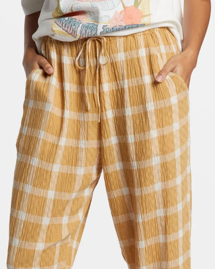 Womens Plaid Out Elastic Waist Pants Hemp 2 Billabong Jeans and Pants Womens Plaid Out Elastic Waist Pants Hemp 2 Billabong Jeans and Pants