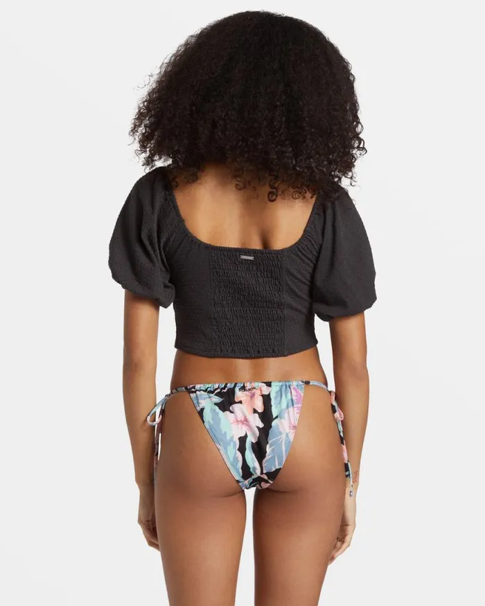 Womens Posy Crop Top Black Sands Billabong Tops