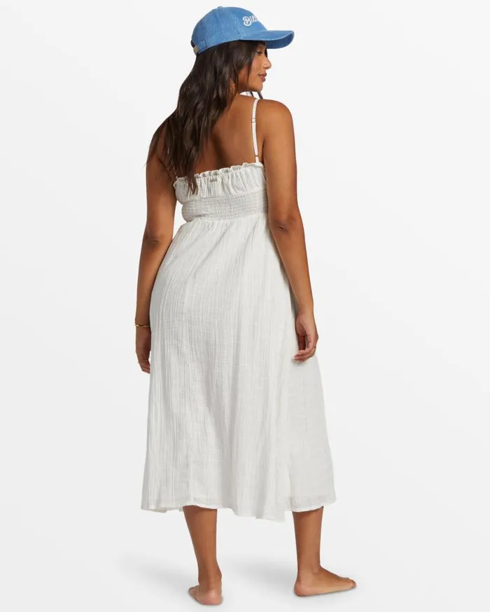 Womens Pretty Perfect Sweetheart Midi Dress Salt Crystal Billabong Dresses Womens Pretty Perfect Sweetheart Midi Dress Salt Crystal Billabong Dresses
