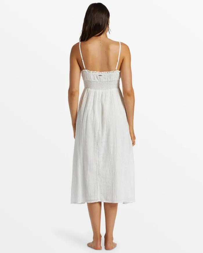 Womens Pretty Perfect Sweetheart Midi Dress Salt Crystal Billabong Dresses Womens Pretty Perfect Sweetheart Midi Dress Salt Crystal Billabong Dresses