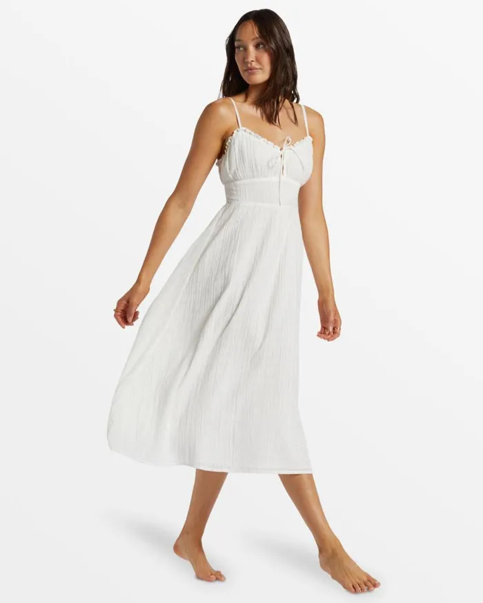 Womens Pretty Perfect Sweetheart Midi Dress Salt Crystal Billabong Dresses Womens Pretty Perfect Sweetheart Midi Dress Salt Crystal Billabong Dresses