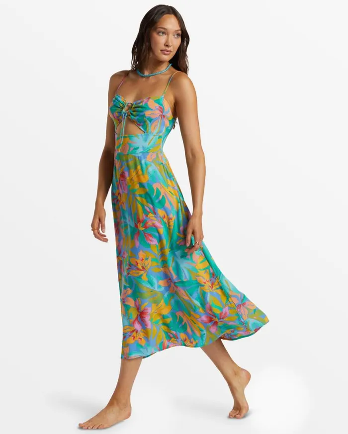 Womens Red Hot CutOut Midi Dress Marina Billabong Dresses Womens Red Hot CutOut Midi Dress Marina Billabong Dresses