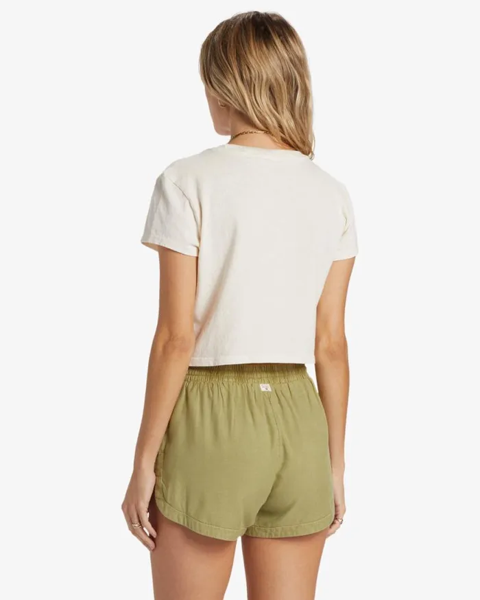 Womens Road Trippin Elastic Waist Shorts Avocado Billabong Shorts Womens Road Trippin Elastic Waist Shorts Avocado Billabong Shorts