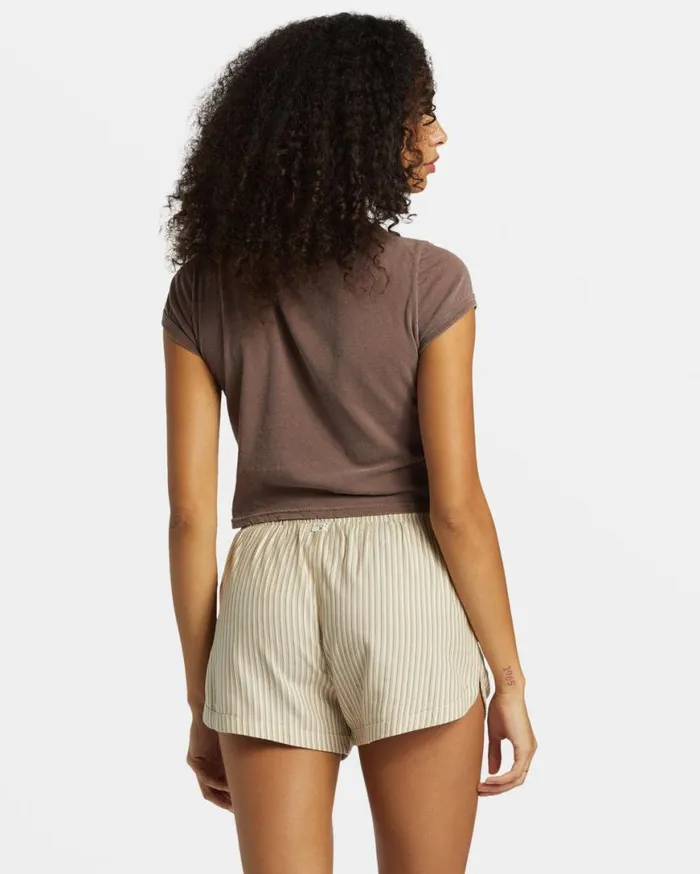 Womens Road Trippin Elastic Waist Shorts Cobblestone Billabong Shorts Womens Road Trippin Elastic Waist Shorts Cobblestone Billabong Shorts