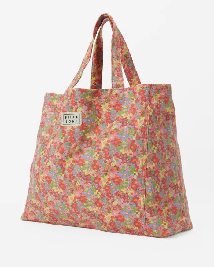 Womens So Essential Tote Bag Pink Trails Billabong Beach Accessories Womens So Essential Tote Bag Pink Trails Billabong Beach Accessories
