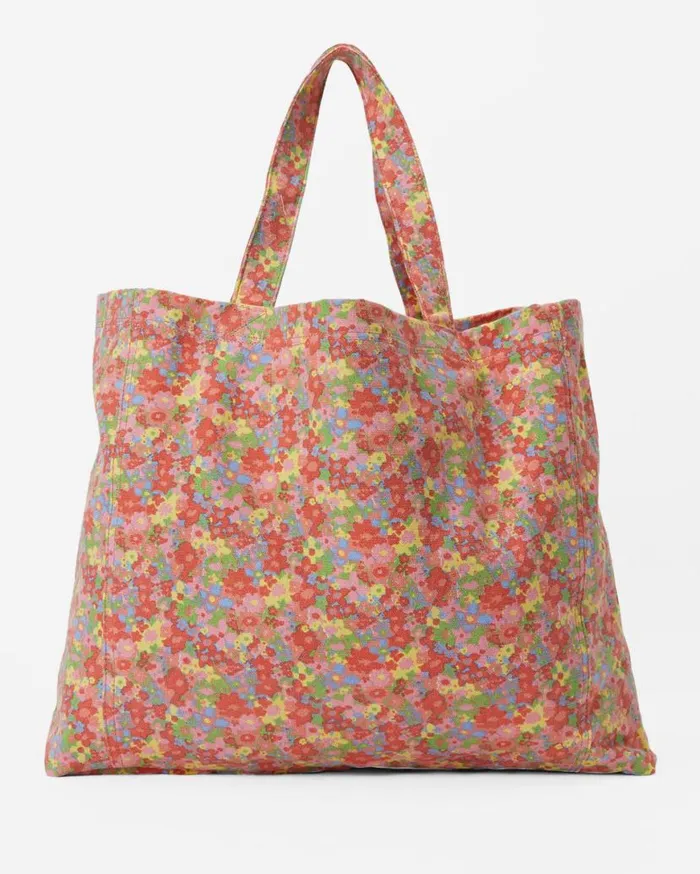 Womens So Essential Tote Bag Pink Trails Billabong Beach Accessories Womens So Essential Tote Bag Pink Trails Billabong Beach Accessories