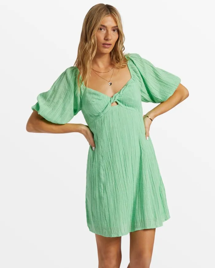 Womens Sol Puff Sleeve Mini Dress Bright Meadow Billabong Dresses Womens Sol Puff Sleeve Mini Dress Bright Meadow Billabong Dresses