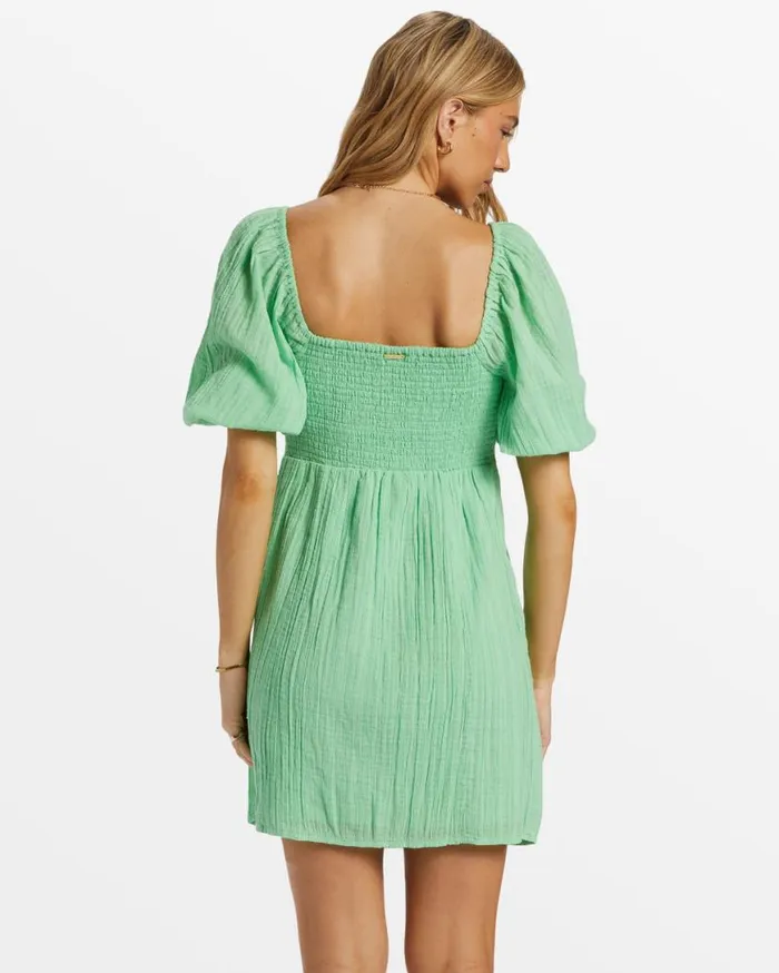 Womens Sol Puff Sleeve Mini Dress Bright Meadow Billabong Dresses Womens Sol Puff Sleeve Mini Dress Bright Meadow Billabong Dresses