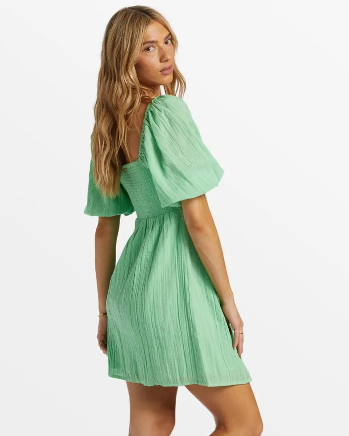 Womens Sol Puff Sleeve Mini Dress Bright Meadow Billabong Dresses Womens Sol Puff Sleeve Mini Dress Bright Meadow Billabong Dresses