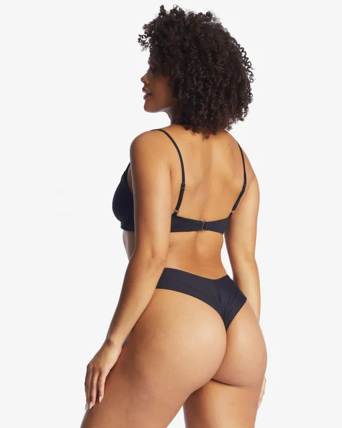 Womens Sol Searcher Fiji Bikini Bottoms Black Pebble Billabong Bikini Bottoms