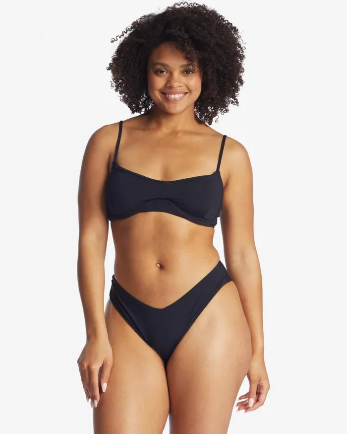 Womens Sol Searcher Fiji Bikini Bottoms Black Pebble Billabong Bikini Bottoms