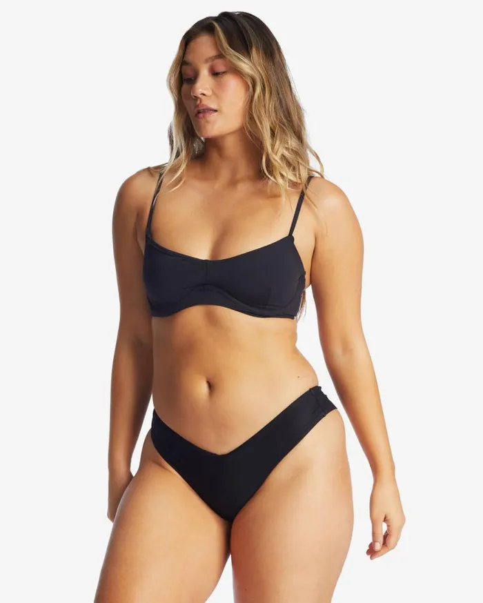 Womens Sol Searcher Fiji Bikini Bottoms Black Pebble Billabong Bikini Bottoms