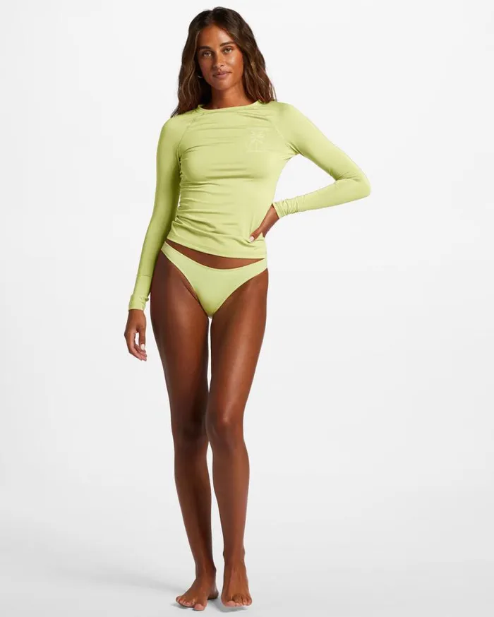 Womens Sol Searcher Long Sleeve Upf 50 Rashguard Light Lime Billabong Rashguards and Bodysuits Womens Sol Searcher Long Sleeve Upf 50 Rashguard Light Lime Billabong Rashguards and Bodysuits
