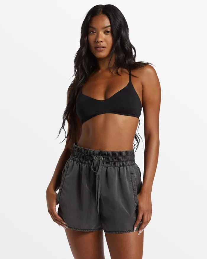 Womens Sol Searcher New Elastic Waist Volleys Black Pebble Billabong Boardshorts Womens Sol Searcher New Elastic Waist Volleys Black Pebble Billabong Boardshorts