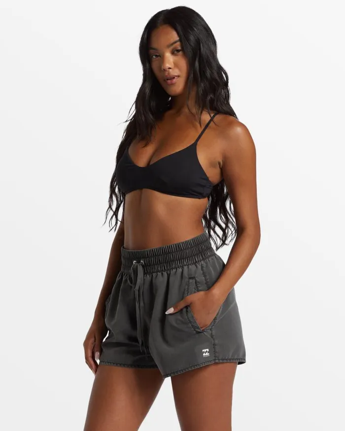 Womens Sol Searcher New Elastic Waist Volleys Black Pebble Billabong Boardshorts Womens Sol Searcher New Elastic Waist Volleys Black Pebble Billabong Boardshorts