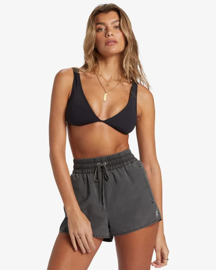 Womens Sol Searcher New Elastic Waist Volleys Black Pebble Billabong Boardshorts Womens Sol Searcher New Elastic Waist Volleys Black Pebble Billabong Boardshorts
