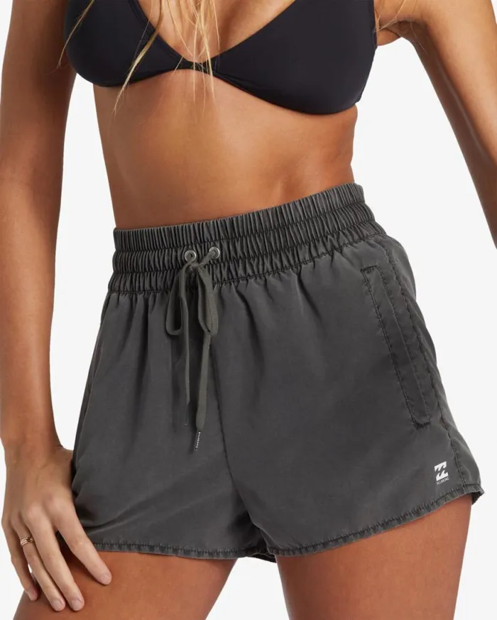 Womens Sol Searcher New Elastic Waist Volleys Black Pebble Billabong Boardshorts Womens Sol Searcher New Elastic Waist Volleys Black Pebble Billabong Boardshorts
