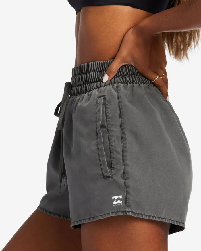 Womens Sol Searcher New Elastic Waist Volleys Black Pebble Billabong Boardshorts Womens Sol Searcher New Elastic Waist Volleys Black Pebble Billabong Boardshorts