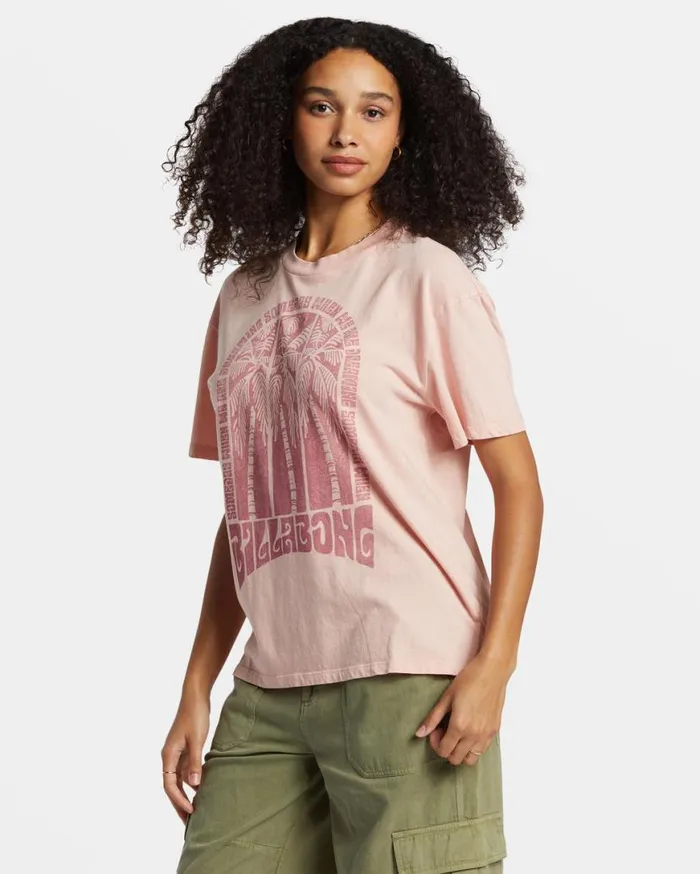Womens Someday Dreams TShirt Dusty Peach Billabong Graphic Tees and Tanks Womens Someday Dreams TShirt Dusty Peach Billabong Graphic Tees and Tanks