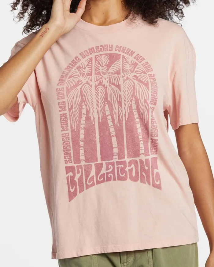 Womens Someday Dreams TShirt Dusty Peach Billabong Graphic Tees and Tanks Womens Someday Dreams TShirt Dusty Peach Billabong Graphic Tees and Tanks