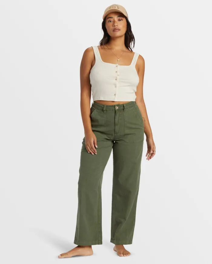 Womens Stay Grounded StraightLeg Pants Treehugger Billabong Jeans and Pants Womens Stay Grounded StraightLeg Pants Treehugger Billabong Jeans and Pants