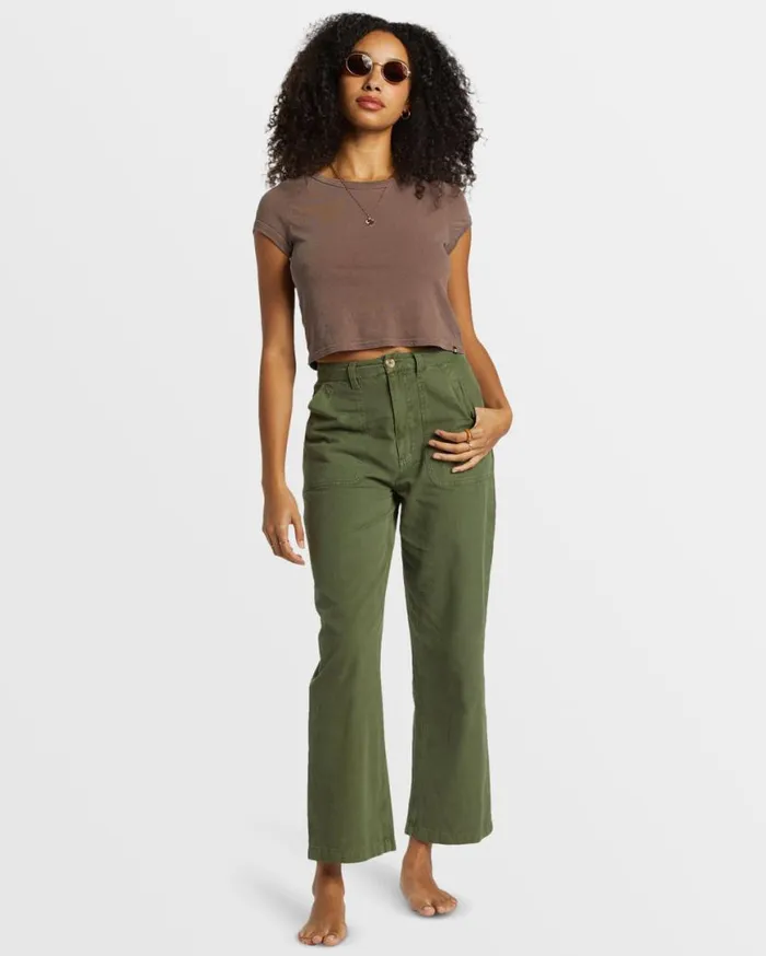 Womens Stay Grounded StraightLeg Pants Treehugger Billabong Jeans and Pants Womens Stay Grounded StraightLeg Pants Treehugger Billabong Jeans and Pants