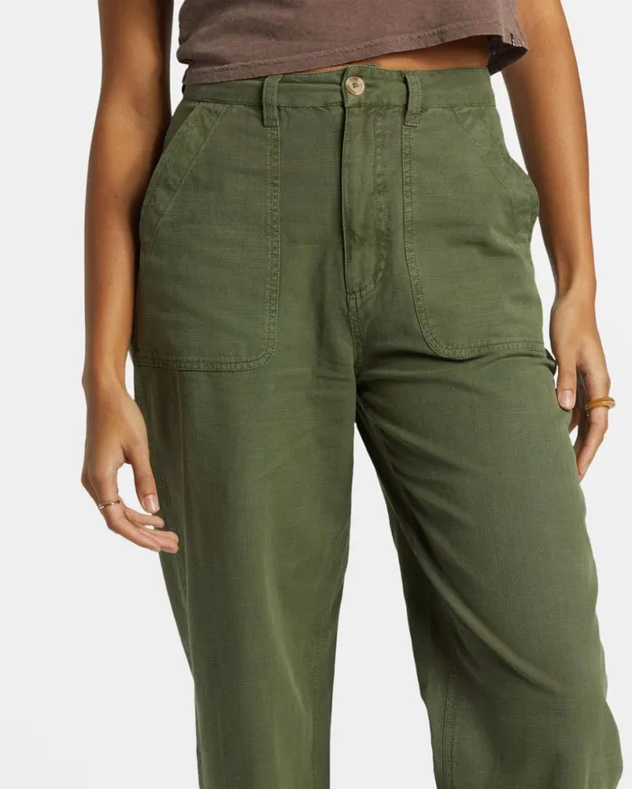 Womens Stay Grounded StraightLeg Pants Treehugger Billabong Jeans and Pants Womens Stay Grounded StraightLeg Pants Treehugger Billabong Jeans and Pants