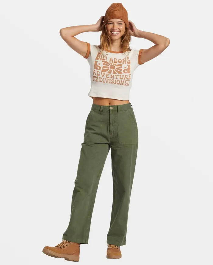 Womens Summer Camp Ringer Tshirt White Cap Billabong Graphic Tees and Tanks Womens Summer Camp Ringer Tshirt White Cap Billabong Graphic Tees and Tanks