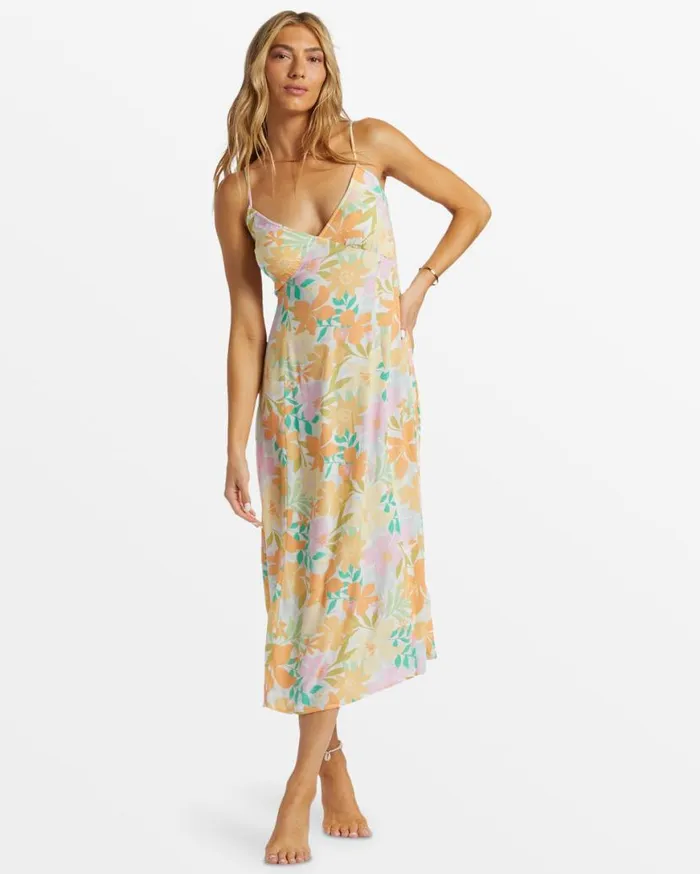 Womens Summer Shine Midi Dress Multi Billabong Dresses