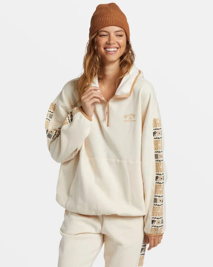 Womens Surf Adventure HalfZip Hoodie White Cap Billabong Sweatshirts and Fleece Womens Surf Adventure HalfZip Hoodie White Cap Billabong Sweatshirts and Fleece