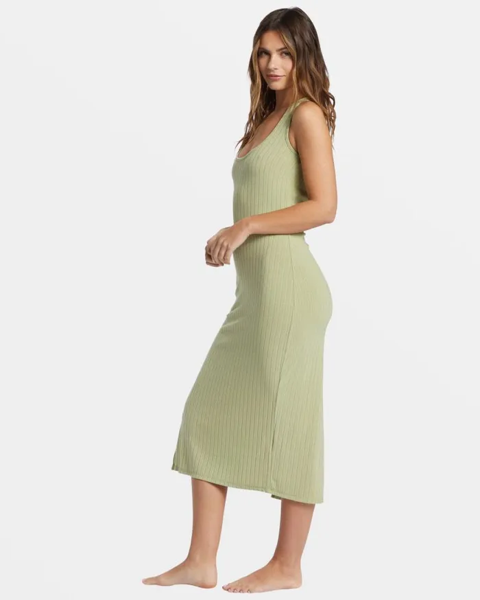 Womens Take A Look Rib Knit Dress Avocado Billabong Dresses Womens Take A Look Rib Knit Dress Avocado Billabong Dresses