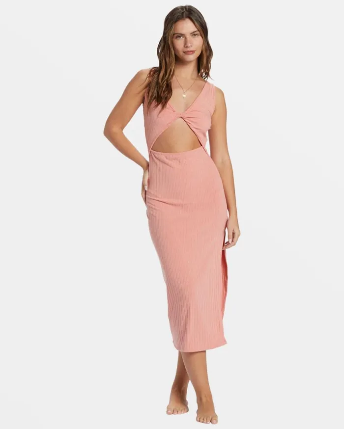 Womens Take A Look Rib Knit Dress Peach Out Billabong Dresses Womens Take A Look Rib Knit Dress Peach Out Billabong Dresses