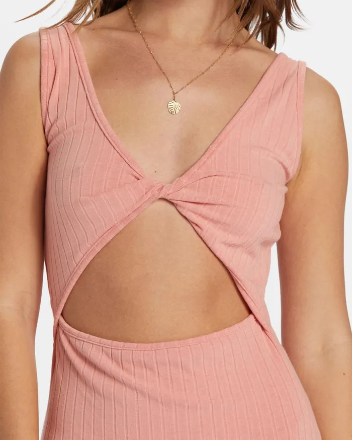 Womens Take A Look Rib Knit Dress Peach Out Billabong Dresses Womens Take A Look Rib Knit Dress Peach Out Billabong Dresses