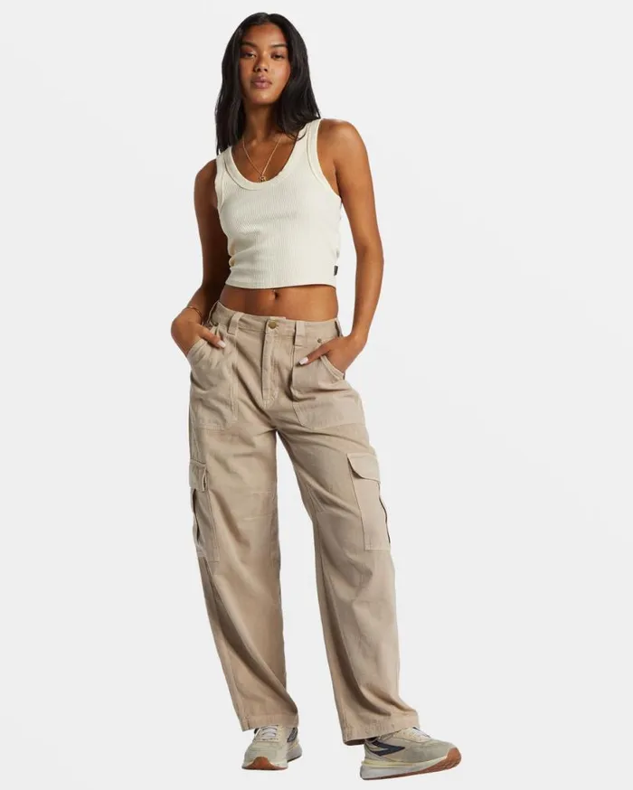 Womens Walk Along Pants Cobblestone Billabong Jeans and Pants