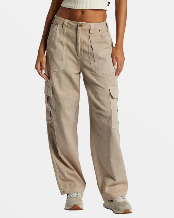 Womens Walk Along Pants Cobblestone Billabong Jeans and Pants