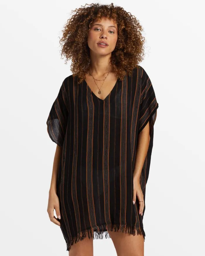 Womens Walk Away Tunic Top Black Billabong Dresses