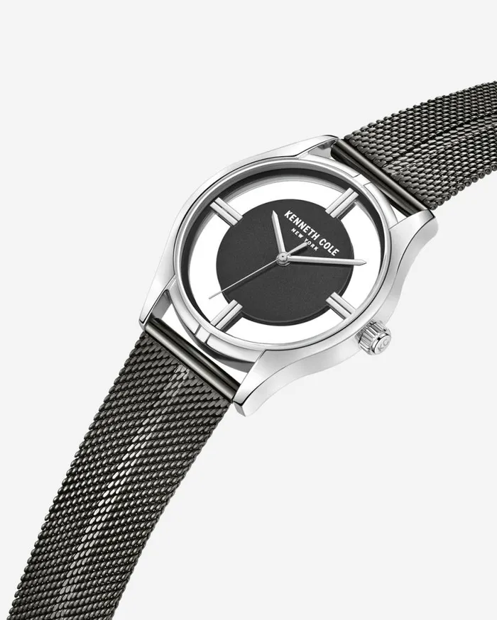 Womens Watches Women Kenneth Cole Transparency Water Resistant Stainless Steel Mesh Bracelet Watch Grey Womens Watches Women Kenneth Cole Transparency Water Resistant Stainless Steel Mesh Bracelet Watch Grey