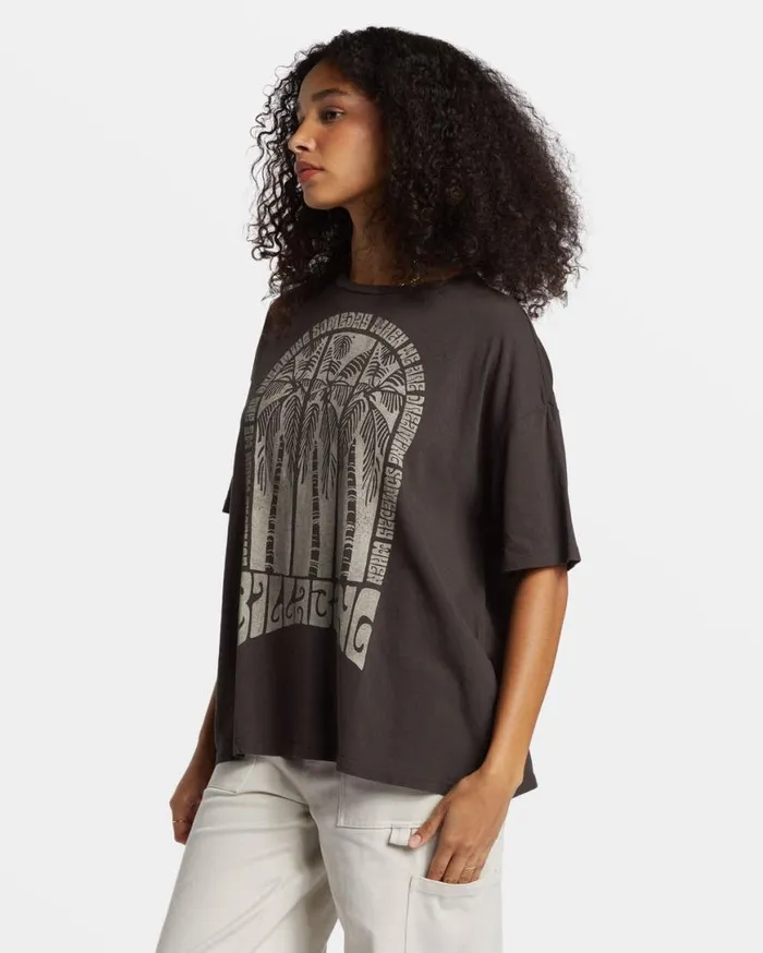 Womens We Are Dreaming TShirt Off Black Billabong Graphic Tees and Tanks Womens We Are Dreaming TShirt Off Black Billabong Graphic Tees and Tanks