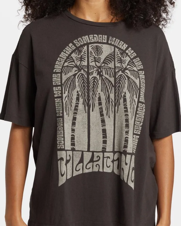 Womens We Are Dreaming TShirt Off Black Billabong Graphic Tees and Tanks Womens We Are Dreaming TShirt Off Black Billabong Graphic Tees and Tanks