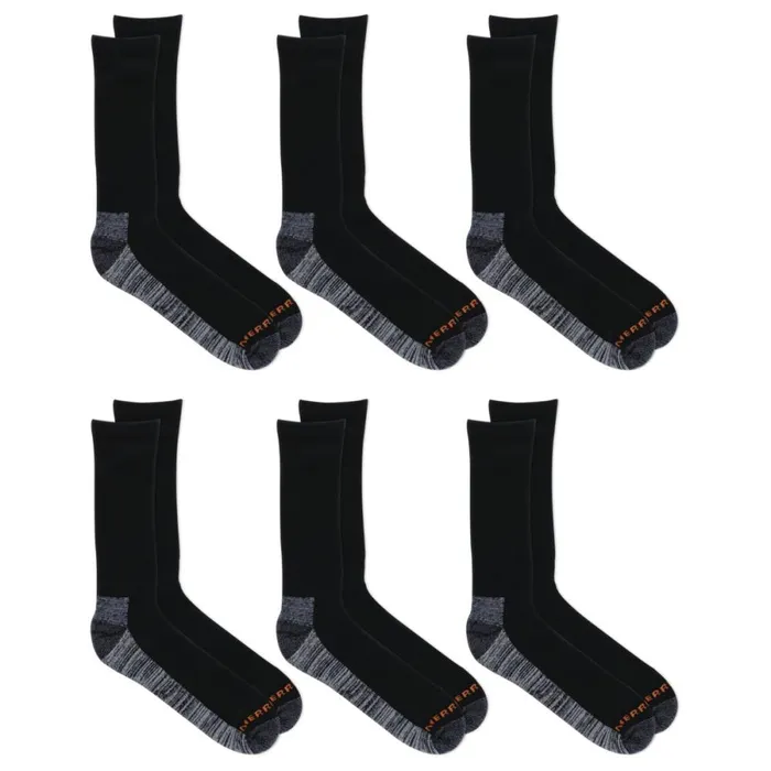 Work Crew Sock 6 Pack Black MenWomen Merrell Socks