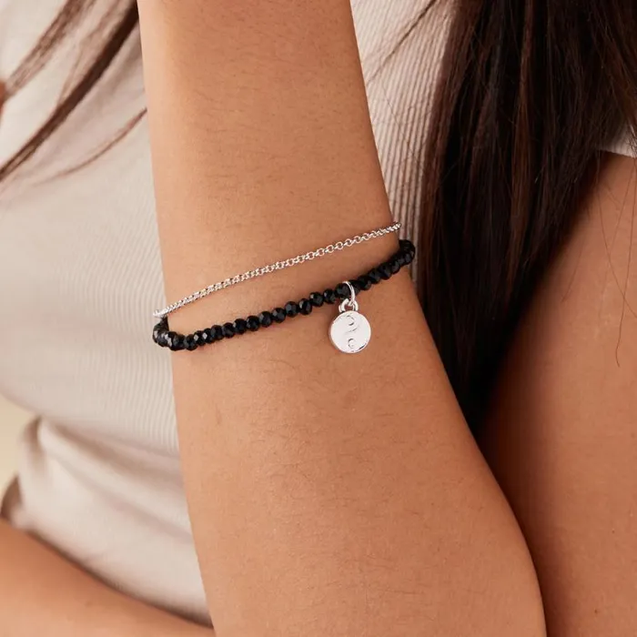Yin Yang Bead And Chain Bracelet Shiny Silver Women Alex And Ani Balance Harmony Yin Yang Bead And Chain Bracelet Shiny Silver Women Alex And Ani Balance Harmony